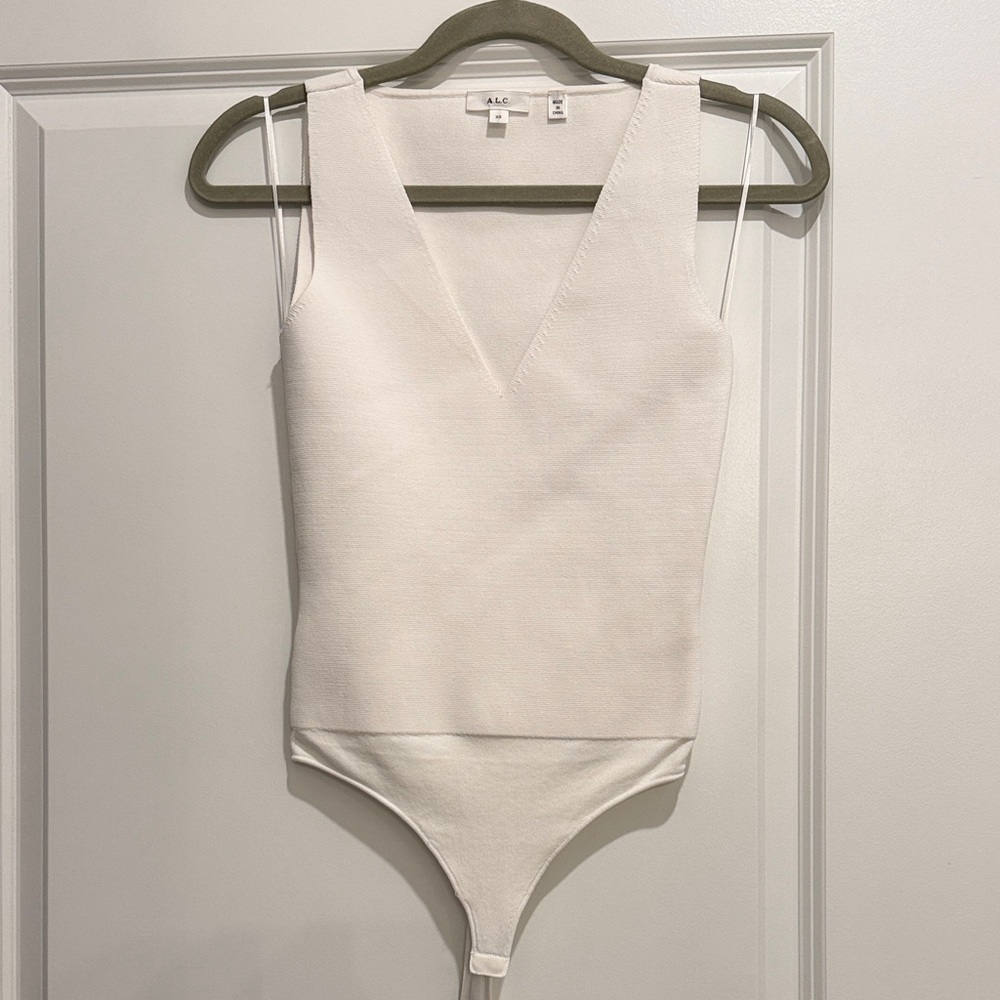 A.L.C. White Sleeveless Bodysuit